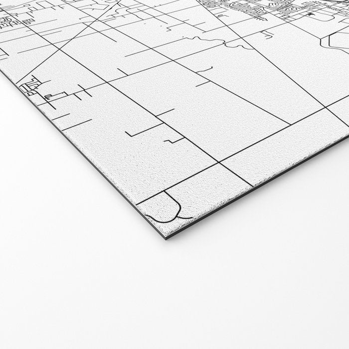 Sacramento White Map Welcome Mat Gallery Image 2