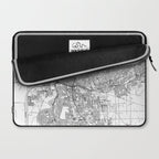Sacramento White Map Laptop Sleeve Gallery Image 2
