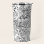 Sacramento White Map Travel Mug Gallery Image 1