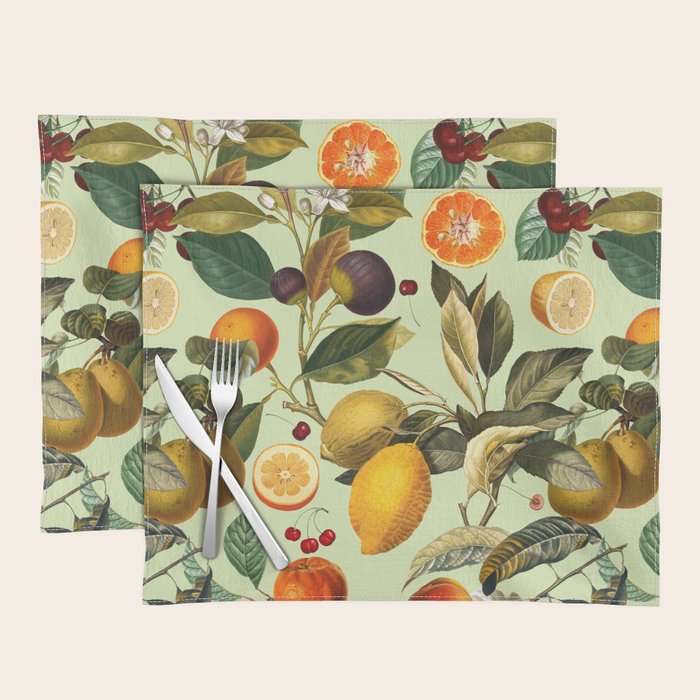 Vintage Fruit Pattern XIII Placemat Gallery Image 1