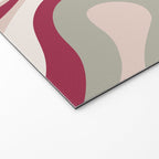 Psychedelic Retro Abstract Design in Magenta, Pink and Grey Welcome Mat Gallery Image 2