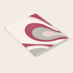Psychedelic Retro Abstract Design in Magenta, Pink and Grey Notebook Gallery Image 2