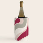 Psychedelic Retro Abstract Design in Magenta, Pink and Grey Wine Chiller Gallery Image 2