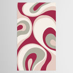 Psychedelic Retro Abstract Design in Magenta, Pink and Grey Tablecloth Gallery Image 2
