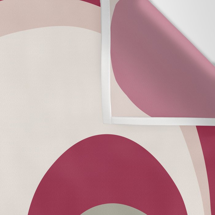Psychedelic Retro Abstract Design in Magenta, Pink and Grey Wall Tapestry Gallery Image 3