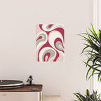 Psychedelic Retro Abstract Design in Magenta, Pink and Grey Poster Gallery Image 2