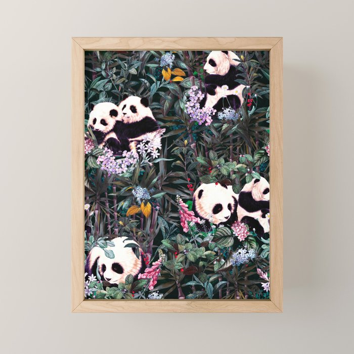 Rainforest Pandas Mini Art Print Gallery Image 1