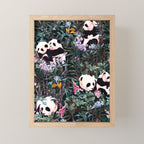 Rainforest Pandas Mini Art Print Gallery Image 1