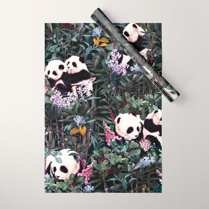 Rainforest Pandas Wrapping Paper Gallery Image 1
