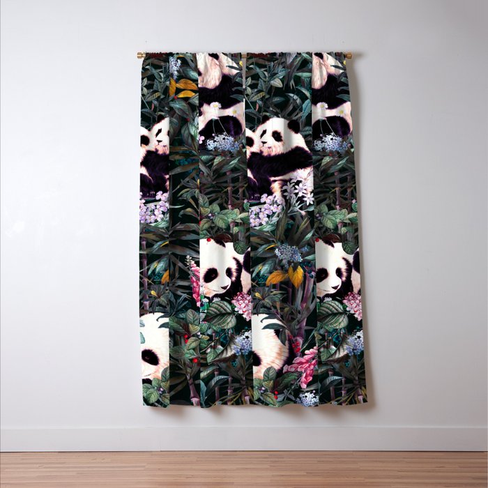 Rainforest Pandas Window Curtain Gallery Image 3