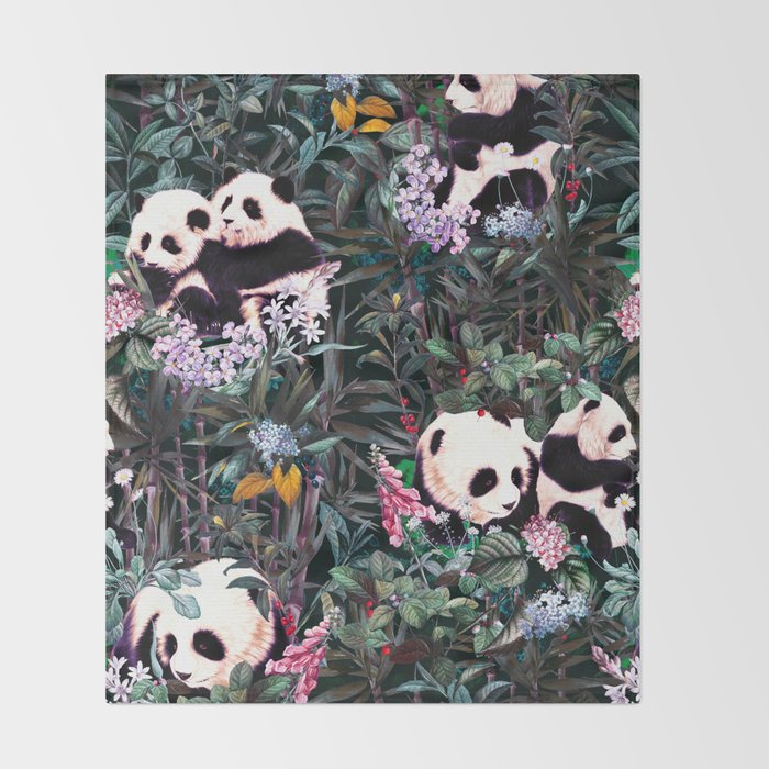 Rainforest Pandas Throw Blanket Gallery Image 2