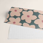 Green And Peach Retro Flower Wrapping Paper Gallery Image 2