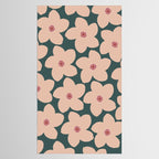 Green And Peach Retro Flower Tablecloth Gallery Image 2