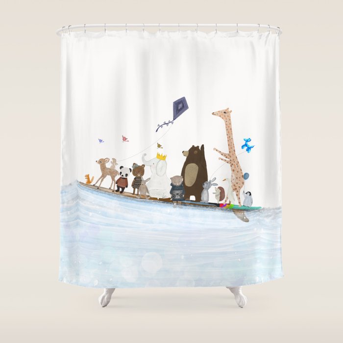 big surf time Shower Curtain Gallery Image 1