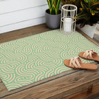 SWIRL Lime and Almond Outdoor Rug Gallery Image 2