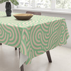 SWIRL Lime and Almond Tablecloth Gallery Image 3