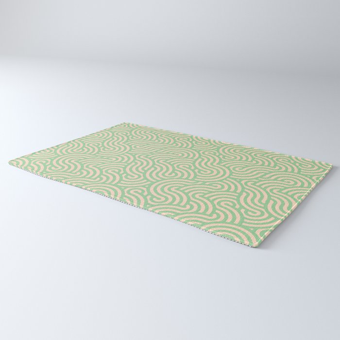 SWIRL Lime and Almond Rug Gallery Image 3