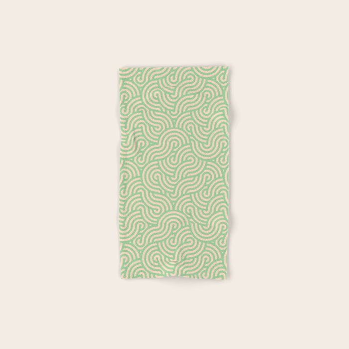 SWIRL Lime and Almond Bath Towel Gallery Image 1