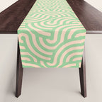 SWIRL Lime and Almond Table Runner Gallery Image 1
