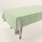 SWIRL Lime and Almond Tablecloth Gallery Image 1
