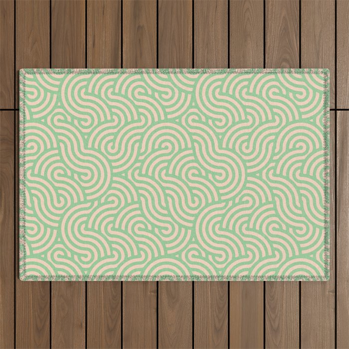 SWIRL Lime and Almond Outdoor Rug Gallery Image 1