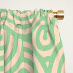 SWIRL Lime and Almond Window Curtain Gallery Image 2