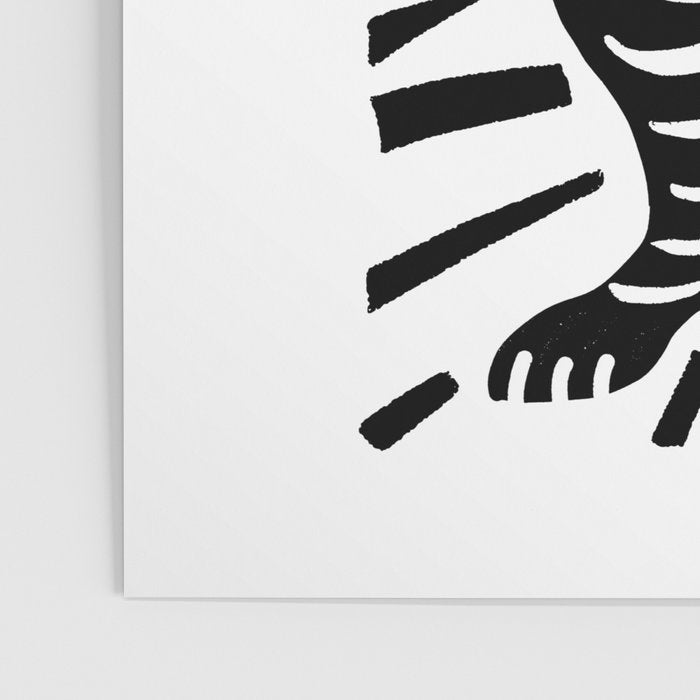 Meow black and white Poster Gallery Image 3