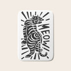 Meow black and white Bath Mat Gallery Image 1