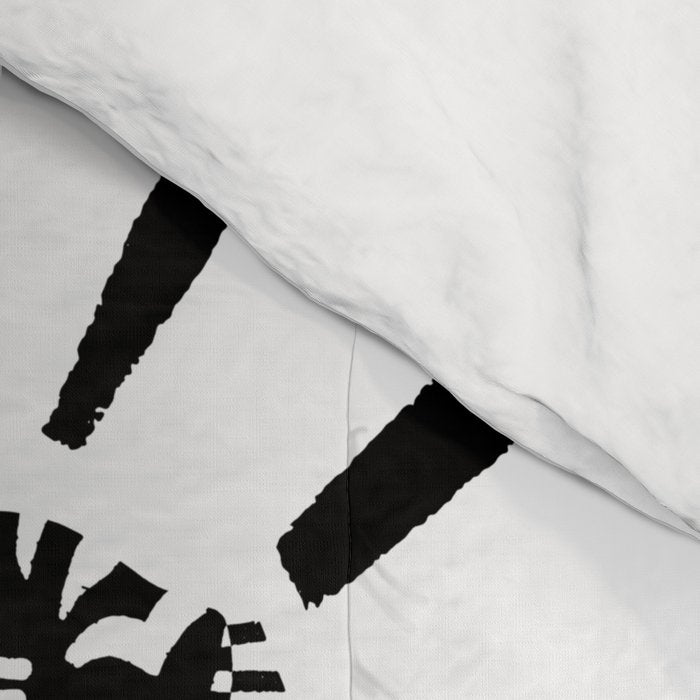 Meow black and white Comforter Gallery Image 4