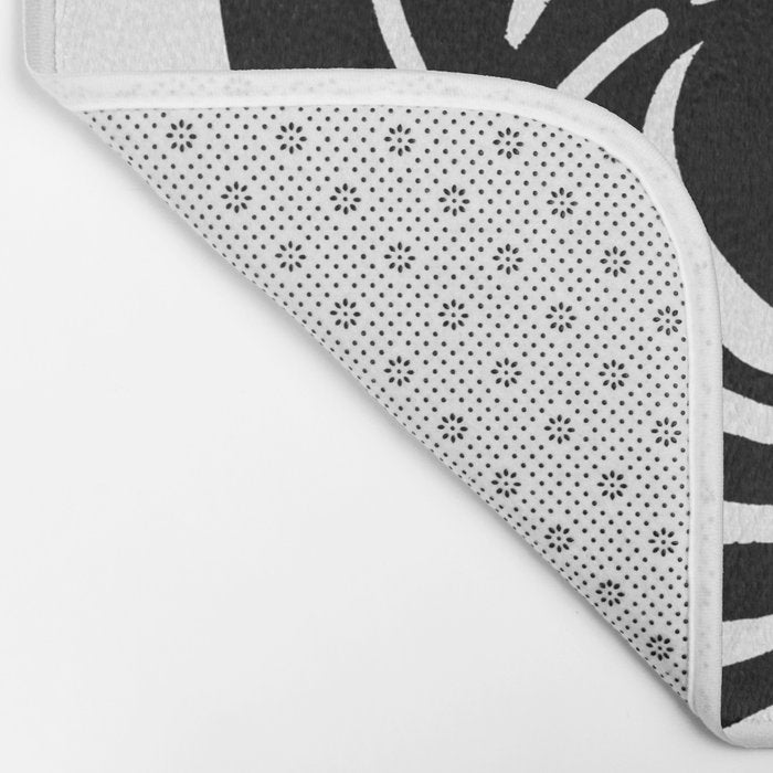 Meow black and white Bath Mat Gallery Image 2