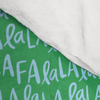 Fa La La . Bold green and winter blue  Comforter Gallery Image 4