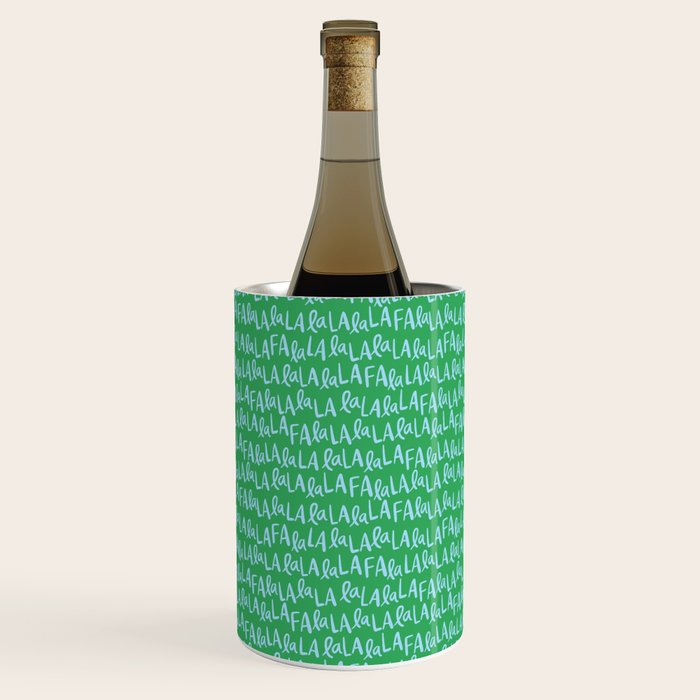 Fa La La . Bold green and winter blue  Wine Chiller Gallery Image 1