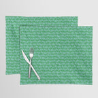 Fa La La . Bold green and winter blue  Placemat Gallery Image 1