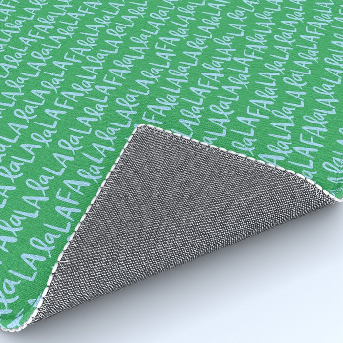 Fa La La . Bold green and winter blue  Rug Gallery Image 4