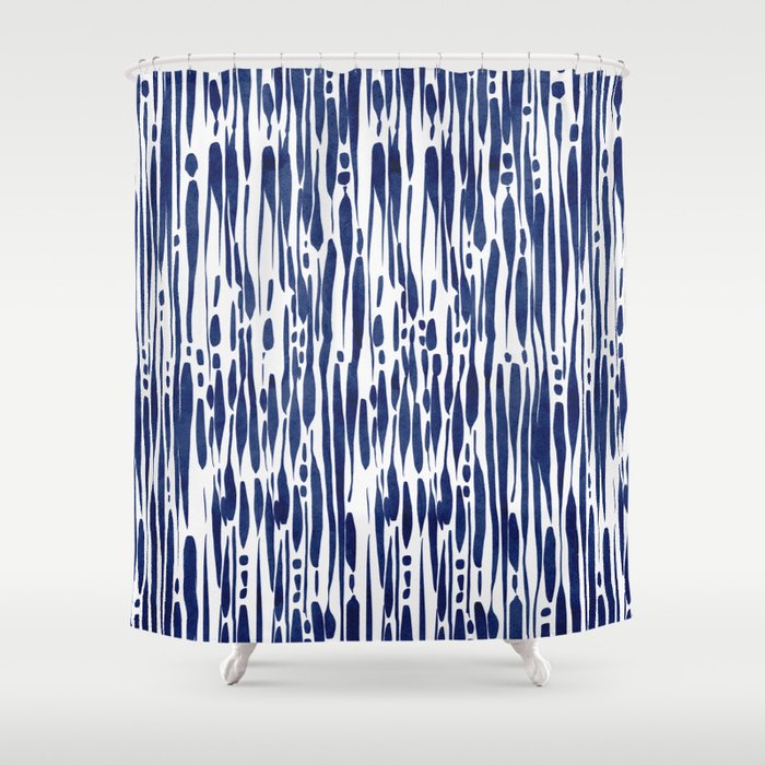 Twisted Ribbons - Blue Shower Curtain Gallery Image 1