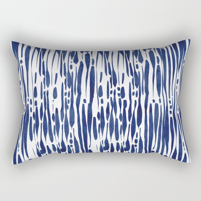 Twisted Ribbons - Blue Rectangular Pillow Gallery Image 1