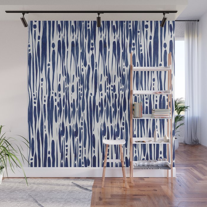 Twisted Ribbons - Blue Wall Mural Gallery Image 1