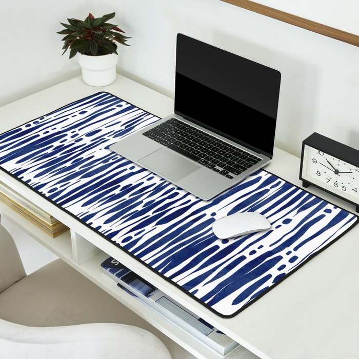 Twisted Ribbons - Blue Desk Mat Gallery Image 2