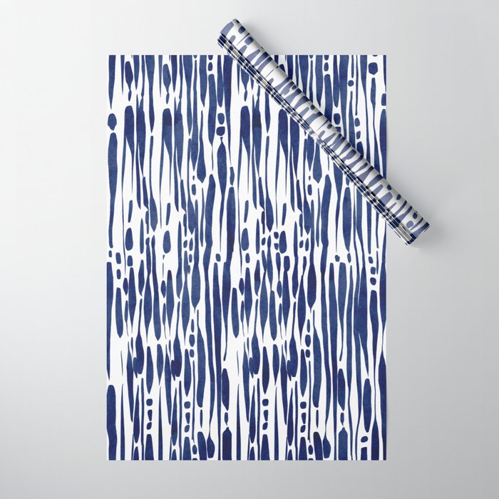 Twisted Ribbons - Blue Wrapping Paper Gallery Image 1