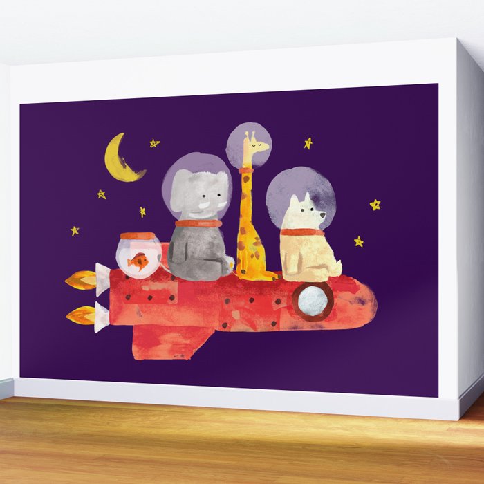 Let's All Go To Mars Wall Mural Gallery Image 2