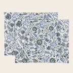 Blue Chinoiserie, Chintz, Indian, vintage floral, 70s,  Placemat Gallery Image 1