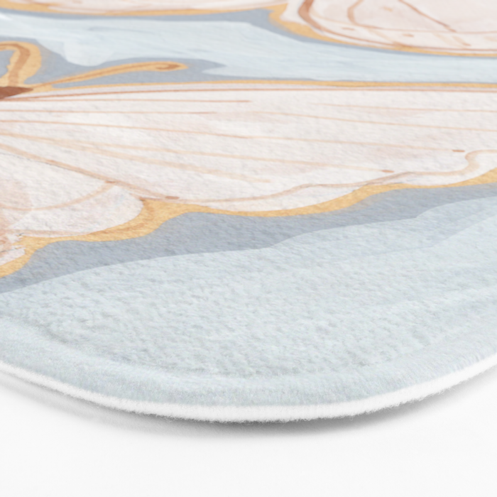Two Butterflies on Blue Bath Mat Gallery Image 3