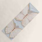 Two Butterflies on Blue Yoga Mat Gallery Image 1
