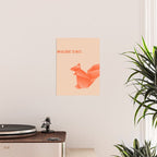 Allergic to Nuts - Origami Orange Squirrel Poster Gallery Image 2