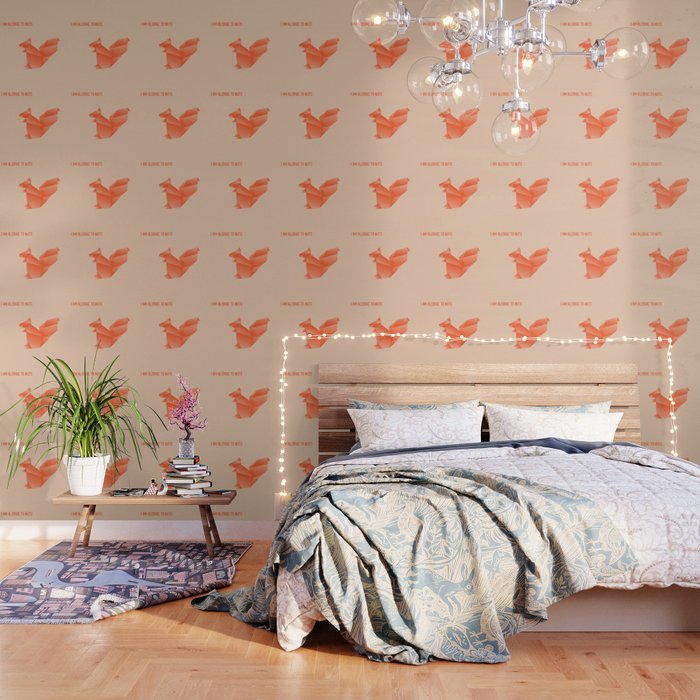 Allergic to Nuts - Origami Orange Squirrel Wallpaper Gallery Image 3