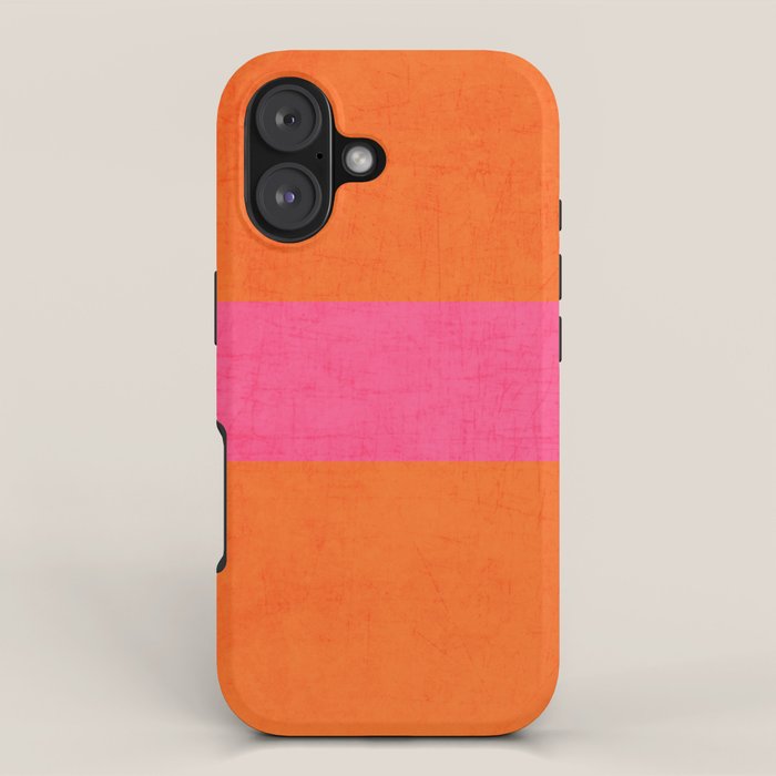orange and hot pink classic iPhone Case Gallery Image 1