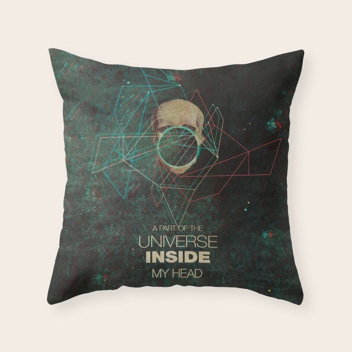 A Part Of The Universe Inside My Head Throw Pillow Gallery Image 1
