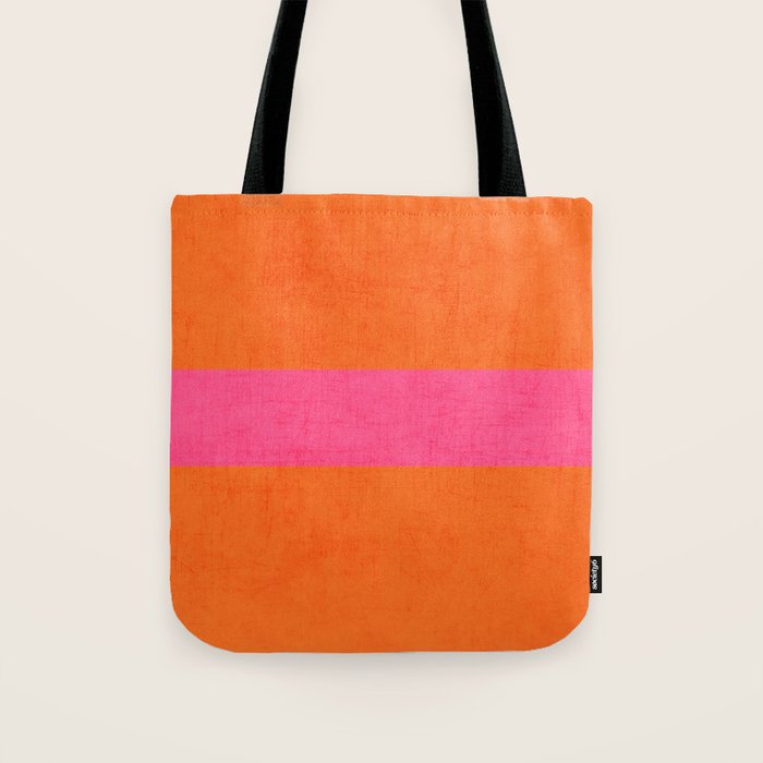 orange and hot pink classic Tote Bag Gallery Image 1