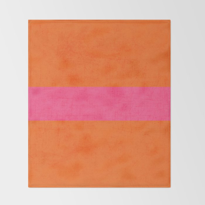 orange and hot pink classic Throw Blanket Gallery Image 2