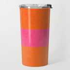 orange and hot pink classic Travel Mug Gallery Image 2